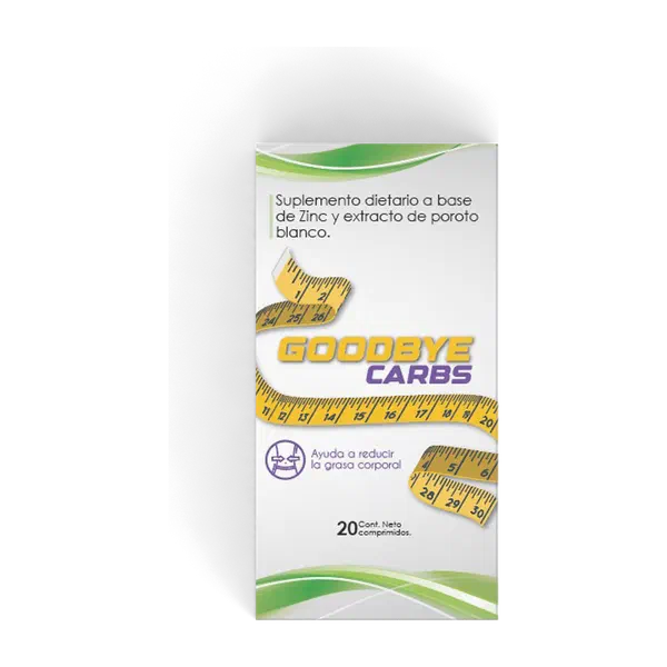 Envase de Goodbye Carbs, 20 comprimidos