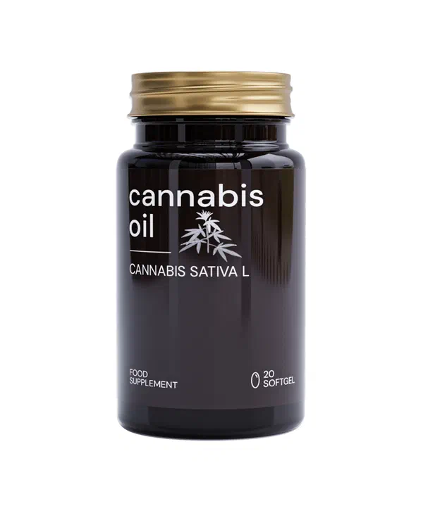 Verpackung von Cannabis Oil, 20 Kapseln