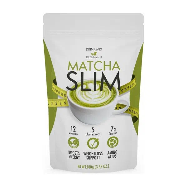 Verpackung von Matcha Slim, 100 g Pulver