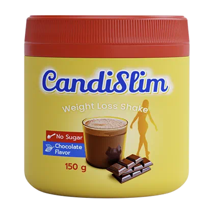 Envase de CandiSlim, batido en polvo de 150 g