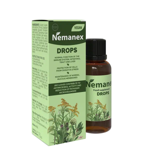 Envase de Nemanex, gotas