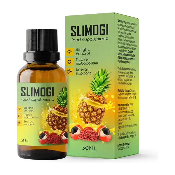 Envase de Slimogi, gotas de 30 ml