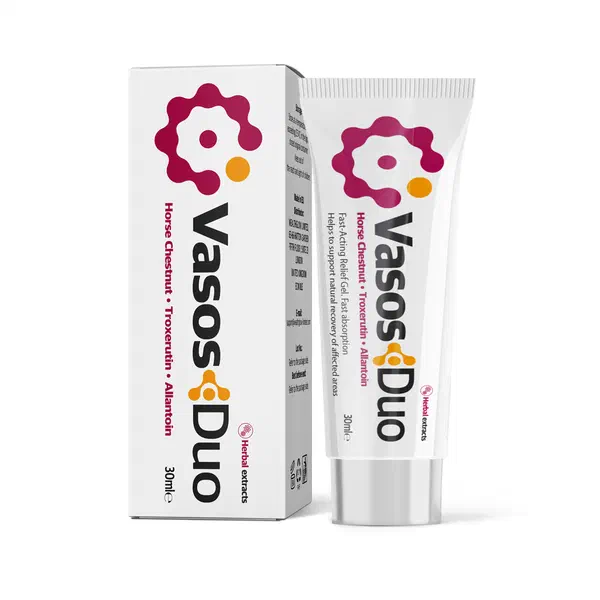 Συσκευασία του VASOS DUO, τζελ 30 ml
