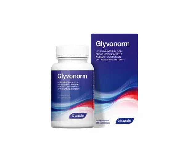 A termék csomagolása: Glyvonorm caps, 20 kapszula