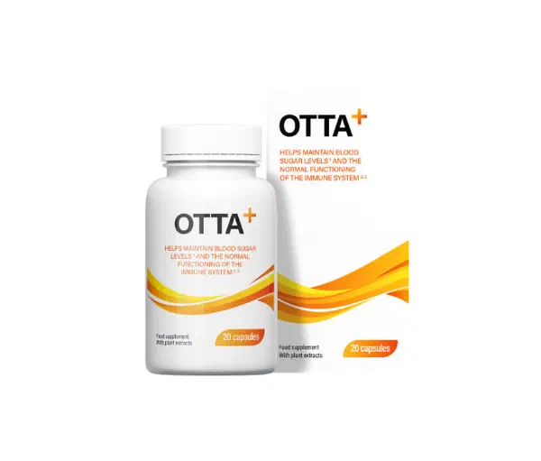 A termék csomagolása: Otta+ caps, 20 kapszula