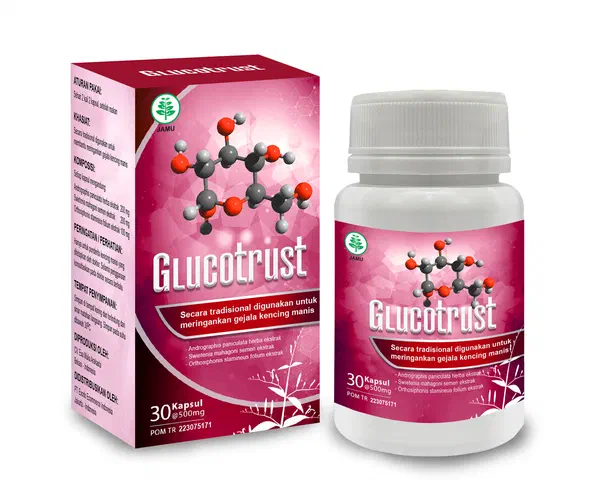 Kemasan Glucotrast, 30 kapsul