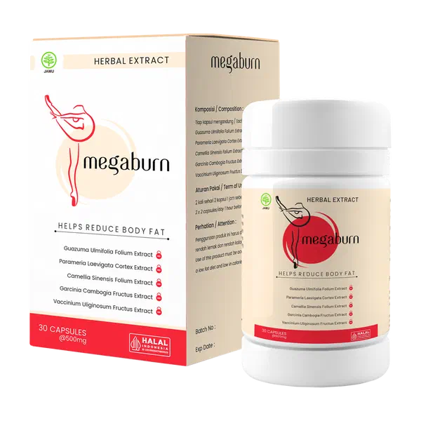Kemasan Megaburn, 30 kapsul @500 mg