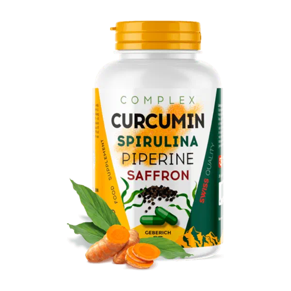 Confezione di Curcumin Spirulina Piperine, 30 capsule