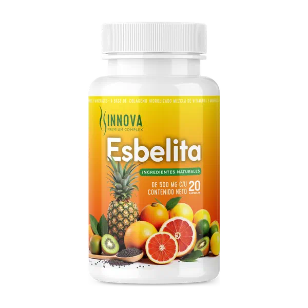 Envase de Esbelita, 20 cápsulas de 500 mg