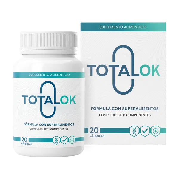 Envase de Totalok, 20 cápsulas