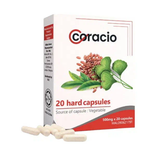 Pack of Coracio, 20 capsules de 500 mg