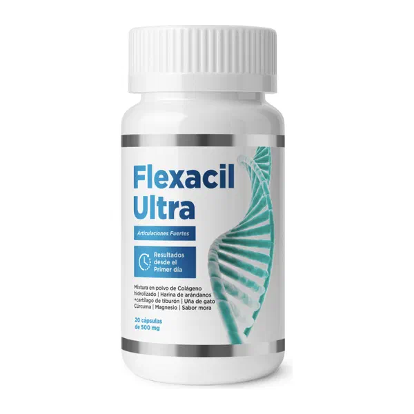 Envase de Flexacil, 20 cápsulas de 500 mg