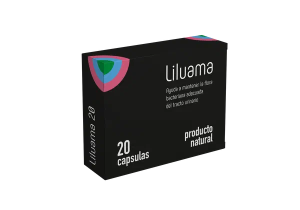 Envase de Liluama, 20 cápsulas