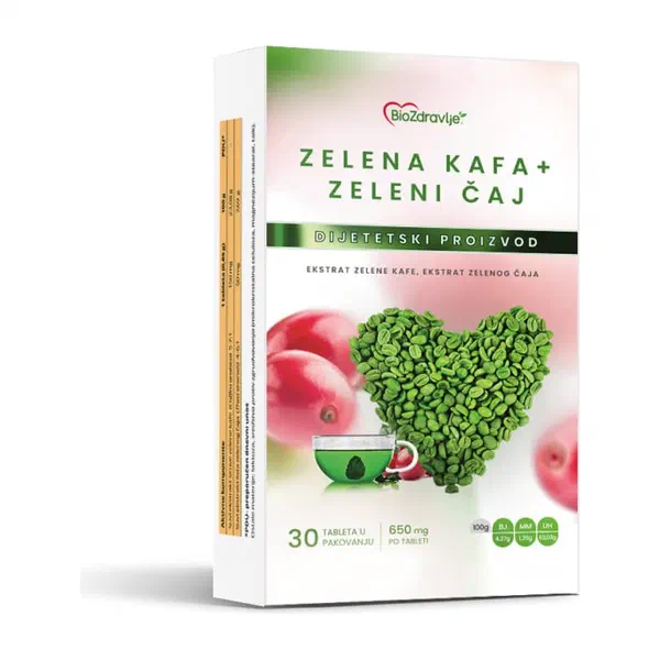 Pakovanje proizvoda Zelena Kafa, 30 tableta od 0,65 g