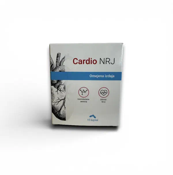 Embalaža izdelka Cardio NRJ, 15 kapsul