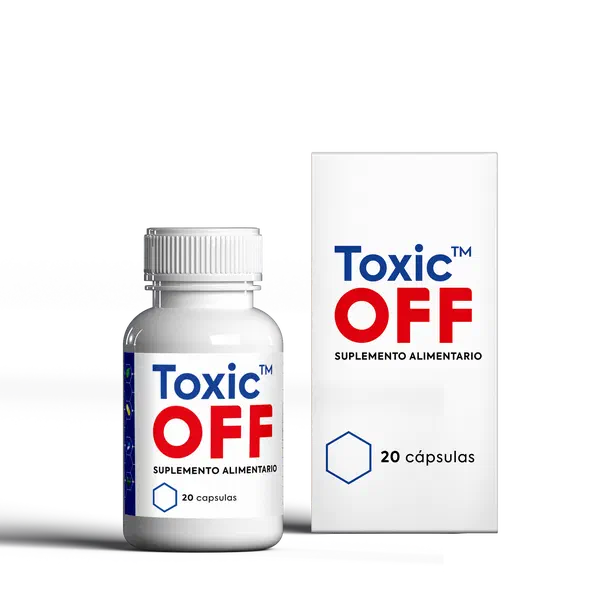 Envase de Toxic OFF, 20 cápsulas
